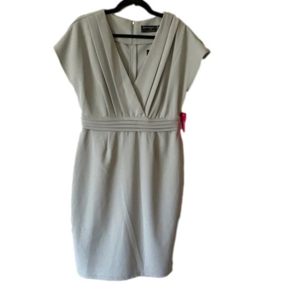 PAPER Dolls London pale green faux wrap bodice, mid length dress.  New with tags - Picture 1 of 10